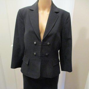 Tahari Cark Navy Pinstripe Skirt Suit sz 10